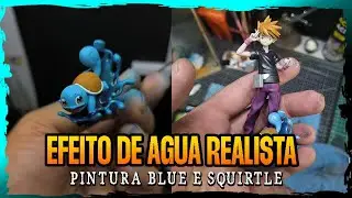 Pintura do Blue com Squirtle – Efeito de Água Realista e Detalhamento 🎨💧
