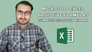 Microsoft Excel Basic Five Formulas | SUM, AVERAGE, COUNT, MIN, MAX Urdu/Hindi