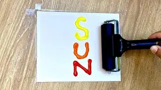 Abstract Sunset 🌅 Acrylic Painting Tutorial | Abstract Painting | Abstract Art