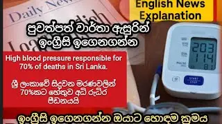ඉංග්‍රීසි පුවත්පත් ලිපි සිංහලෙන් Learn English Vocabulary from Newspaper Articles