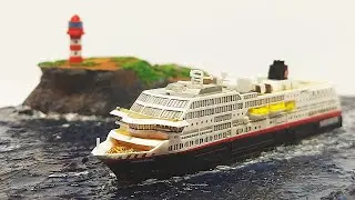 Морская диорама с кораблем MS Midnatsol | Revell 1/1200