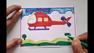 Helicopter drawing step by step for beginner|| How to draw helicopter drawing