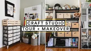 Lone Fox Craft Studio Tour + MAKEOVER  🦊 DIY Organization + Storage Ideas!