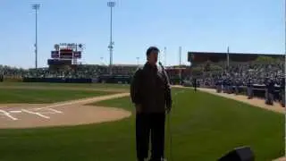Tim Juillet sings the National Anthem at Camelback Ranch Baseball Stadium March 16th, 2012
