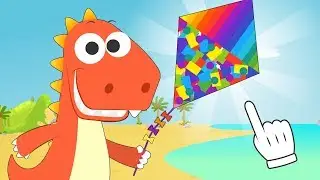 Learn with Eddie how to make a kite 🪁 Eddie the dinosaur makes his own kite