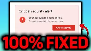 Critical Security Alert Google Account
