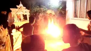 Traditional Sri Lankan Devil Dance Banishing Demons, Sri Lankan Drummers Drumming