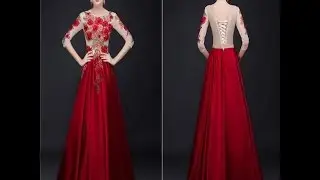Floor Length Long Gown Designs 2017