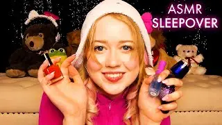 ASMR Sleepover With Your Bestie 💤 Cozy Pillow Talk, Gaming, Personal Attention, Tingly Roleplay