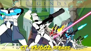 All clone trooper CT-43/002 scenes - Clone Wars