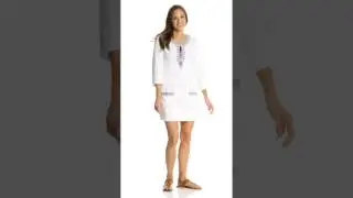 Cabana Life Essentials Embroidered Terry Tunic | SwimOutlet.com