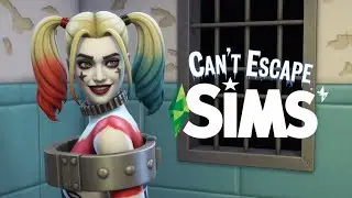 Harley Quinn ENCERRADA en un Psiqui&aacute;trico!   Reto de Los Sims 4 &iquest;Lograr&aacute; salir?  #colegassimmers