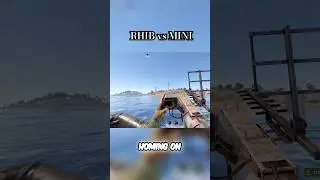 RHIB vs Mini: Double Homing Missile Strike in Rust! 🚤💥 #rust #gamingshorts