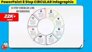 15.PowerPoint Line Infographic | 8 Steps | Graphic Design | Free PowerPoint Templates