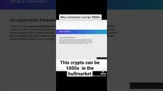 This crypto is the next blockchain - Holochain #crypto #digital #shorts #short #holochain #holochain