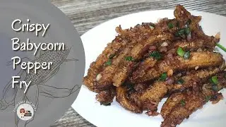 Crispy Babycorn Pepper Fry #shorts | Tasty starters for kids | Full video link in description