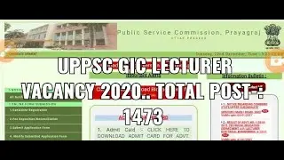 #uppscgicvacncy Uppsc GIC lecturer vacancy 2020 syllabus | Up GIC exam pattern | Up Gic Pgt syllabus