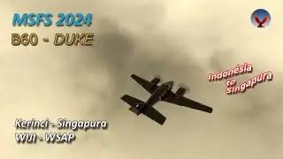 MSFS 2024 &ndash; Voando de Kerinci (WIJI) a Singapura (WSAP) no Piston Duke da Black Square 🛩️