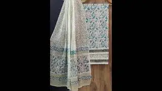 Pure hand block printed cotton suits with cotton duptta suits :