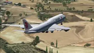747 Heavy Touchdown &ndash; Air China Landing | Flight Simulator