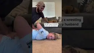This Couple's Wrestling Match is Going to Shock You! 😂 #couplescomedy #shorts #shortscomedy