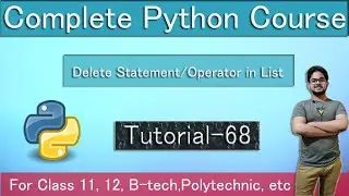 Del Operator In Python In Hindi | Tutorial 68