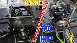 Yanmar 4t Ne100 Turbo 90 HP full gi&agrave;n cầu Inox / 0917.6666.54
