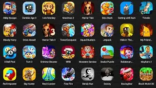 Roblox,Poppy Playtime 4,Scary Stranger3,The carnival of terror,Tank Stars,Granny,Fruit Ninja Classic