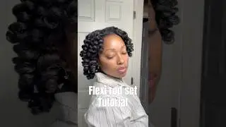 Flexi rod set tutorial on blow dried natural hair #type4hair#flexirodset