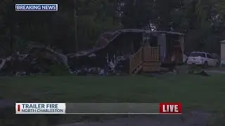 Mobile home destroyed by fire