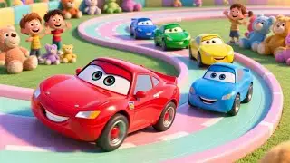 Toy Car Racing Fun | Fast Cars Song for Kids | Nursery Rhymes & Songs for Children