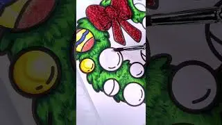 🎄🎀 Christmas Wreath | Bold & Easy Christmas Coloring Book by Jade Summer