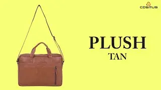 Cosmus PLUSH PU Leather Messenger Bag for 14 Inch Laptops & office Use - Tan
