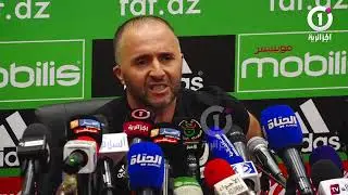 Le selectionneur d'Alg&eacute;rie Djamel Belmadi recadre un journaliste  ....