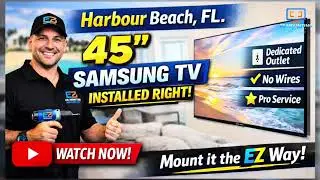 Clean Samsung TV Installation with Dedicated Outlet | No Wires 🔥