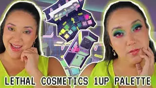 Lethal Cosmetics 1UP Palette | TOTAL 80S VIBES! 2 Looks + Swatches
