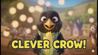 The Clever Crow and the Golden Corn 🐦🌽 | Moral Cartoon Story for Kids | Animated Story