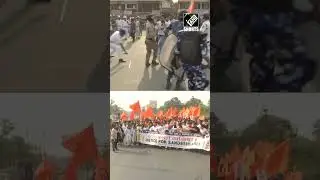 ABVP workers hold protest rally against WB govt over Sandeshkhali incident in Siliguri