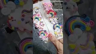 cute unicorn hair clip #unboxing #review #collection #cute #kawaii #foryou #asmr #haul #sticker #fun