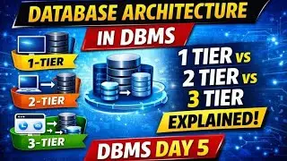 DBMS Architecture Explained | 1-Tier vs 2-Tier vs 3-Tier Architecture | Day 5
