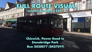 Full Route Visual | London Bus Route 440 - Chiswick to Stonebridge Park | DE20077 (SK07DYF)
