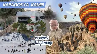 Kapadokya da Karavan Kamp, Erciyes Kayak gezisi, İki aile bir karavanda olur mu ? Sohbetler. (Part6)