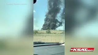 VIDEO: First responders battling major oilfield fire south of SA