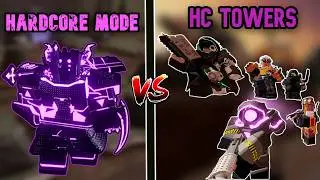 Solo Hardcore Mode With Only Hardcore Towers | TDS