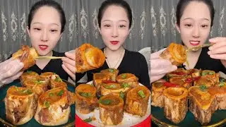Asmr mukbang eating bone marrow - full 2 hours long - alice food #404