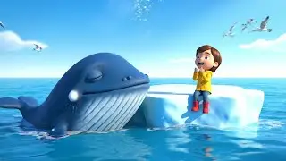 Sleepy Whale Slept on a Floating Iceberg | Nursery Rhymes for Kids & Baby Songs