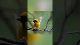 Cute Bird Enjoying Rain
