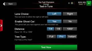 Pro series drag racing prestige tune