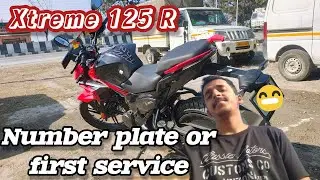 Xtreme 125 R 😍 number plate or first service 🤞 #numberplate #firstservice #xtreme125r 