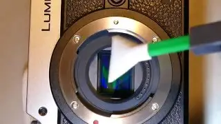 How to clean sensor of Panasonic Lumix GX-8 with MXD-100 Green Vswab, Sensor Clean or Smear Away